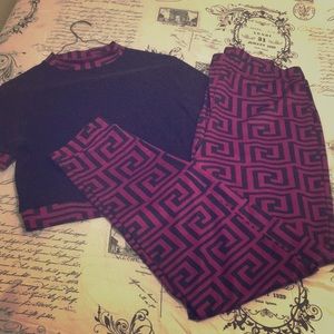 A Purple Two Piece Outfit